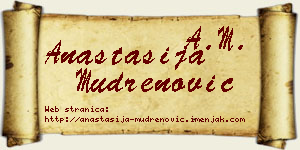 Anastasija Mudrenović vizit kartica